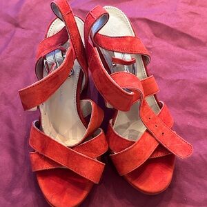Stylish Red Strappy Sandals